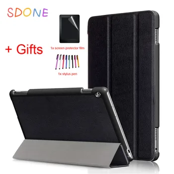 

Funda Case for HUAWEI Mediapad M3 Lite 10.0 10.1" 2017,PU Leather Tablet Case Ultra Slim Smart Protective Stand Cover +Film+Pen