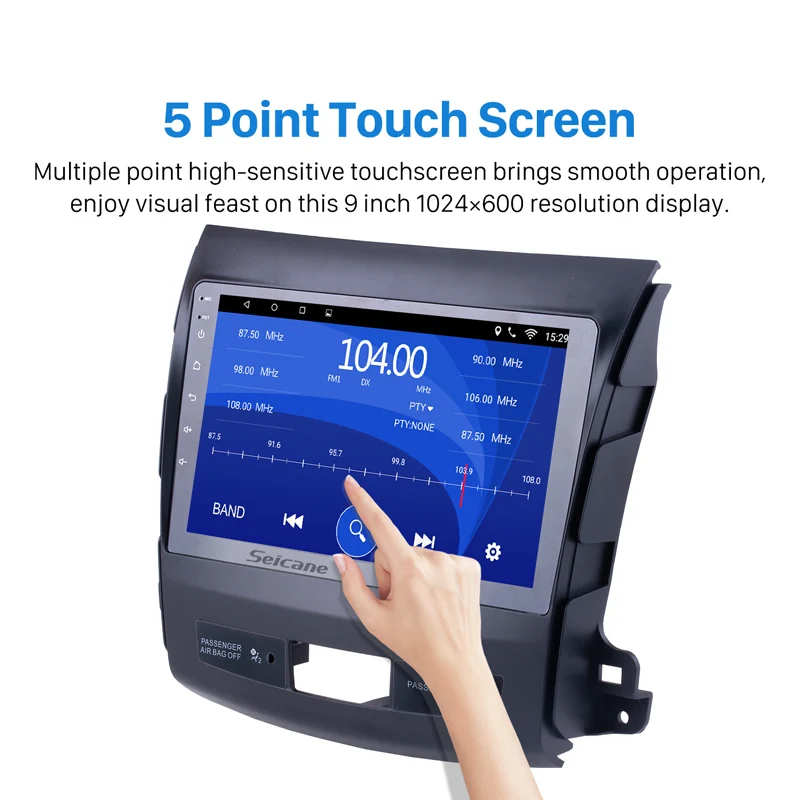 Seicane Android 7.1/8.1 Car Radio for 2006-2014 MITSUBISHI Outlander 9 inch GPS Navigation Unit Player with WIFI Mirror link