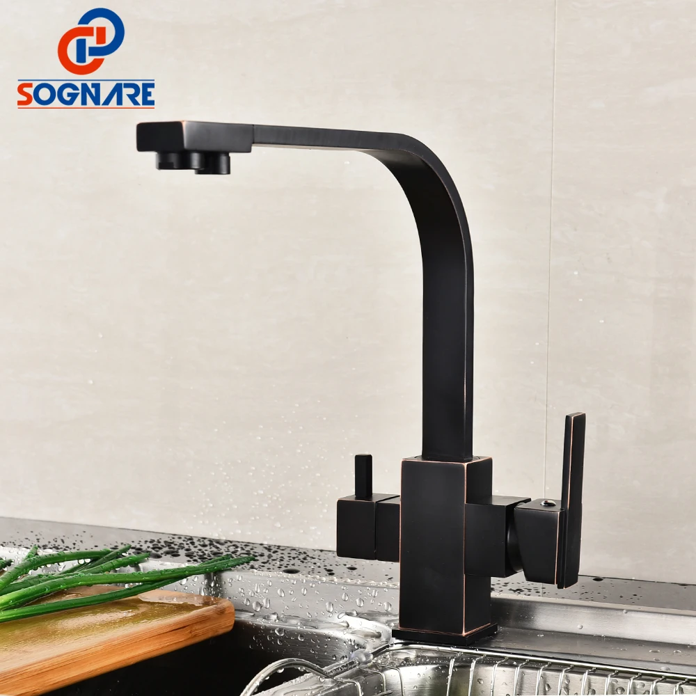 Sognare Filter Air Minum Faucet 360 Derajat Putar Dapur Sink Tap Antik Hitam Square Keran Dapur Dengan Air Purifier Kitchen Faucet Square Kitchen Faucetkitchen Sink Tap Aliexpress