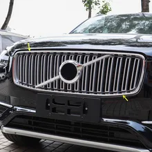 Centro Griglia anteriore Telaio di Copertura Trim 2 pz ABS Opaco Per Volvo XC90 2nd Gen 2015-2018 (NON misura Per Orizzontale Della Banda di Griglia)