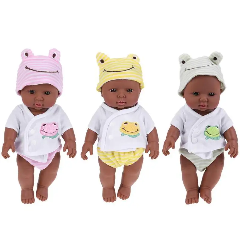 

30cm Newborn Baby Reborn Doll Simulation Lifelike Skin Black Dolls Soft Soothing Doll Toys Educational Toys Gifts for Children