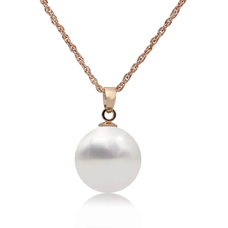 PATAYA новые круглые жемчужные Длинные ожерелья 585 розовое золото женские свадебные модные ювелирные изделия простые подарки вечерние многоцветные подвески - Окраска металла: white