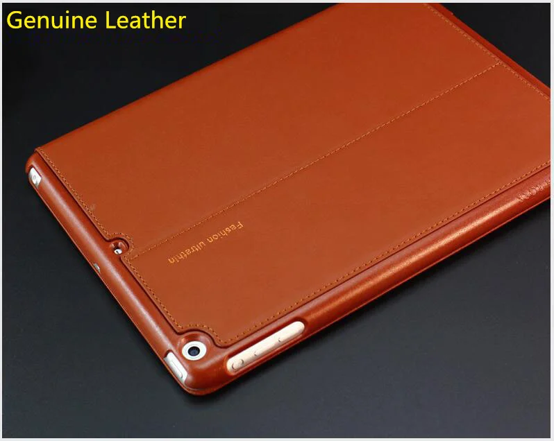 

Nice real genuine leather case for apple ipad mini 1 2 3 cover case stand style flip slim magnetic protective smart case skin