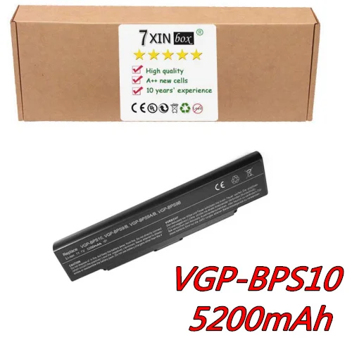 

6 CELL Battery for Sony Vaio VGN-AR VGN-CR VGN-NR VGN-NR498E/S VGP-BPS9/B VGP-BPS9A/B VGP-BPS10 VGN-NR240E VGN-NR320E VGP-BPL9A