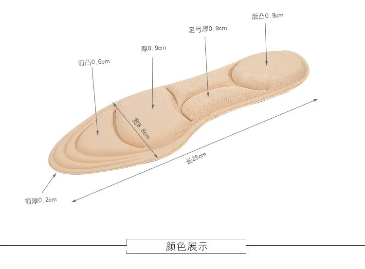 NEW Design 5D Memory Foam Orthopedic Insoles Lady High heels Insole Women Shoe Pad Sole Sneaker Inserts Girls Foot Care Palmilha (18)