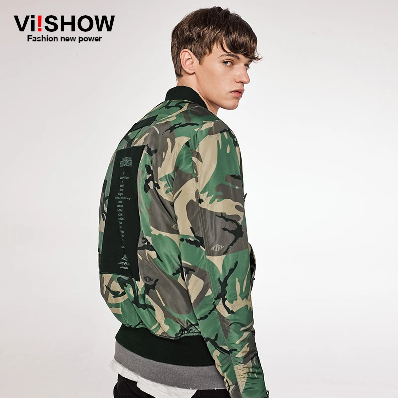 

VIISHOW Brand Men's Camouflage Jacket Casual Zipper Pocket Design Jacket Coat Hip Hop Style for Men Clothing MCZ0464