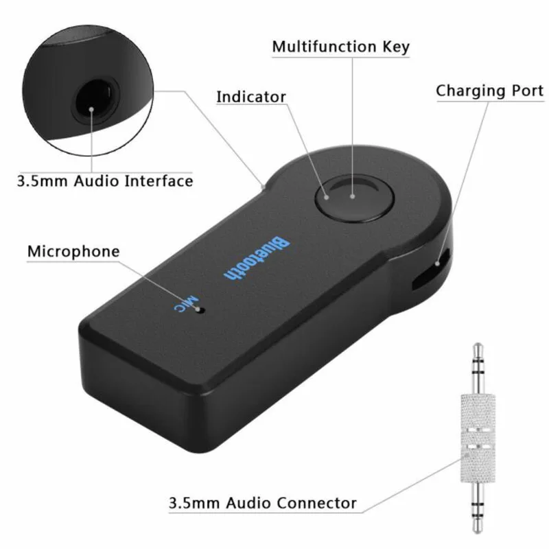 3,5 см Blutooth беспроводной для автомобильной музыки аудио Bluetooth приемник адаптер Aux 3,5 мм A2dp для наушников Reciever Jack Handsfree