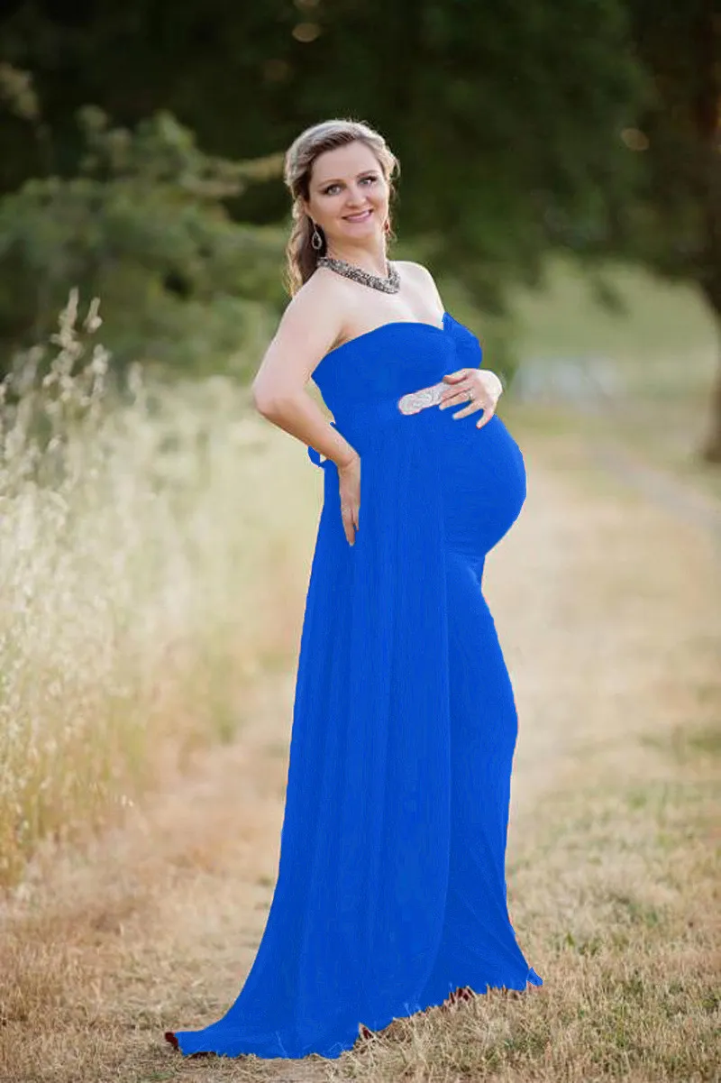 Платье для беременных женщин; Платье для фотосессии; сексуальное платье макси для беременных; Одежда для беременных; платья для беременных; реквизит для фотосессии - Цвет: Blue