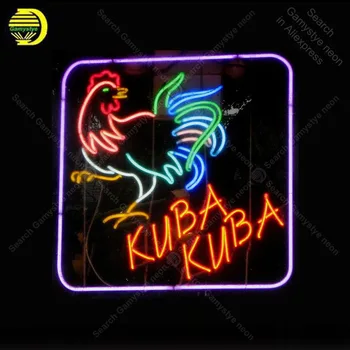 

Neon Sign for kUBA KUBA Cock neon Light Sign illuminated Display Beer Club Sign glass Tubes Handcrafted Neon signs Fill in Gas