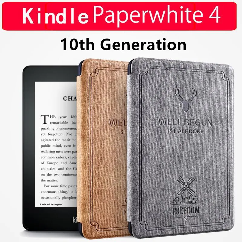 Чехол для Kindle Paperwhite " мягкий силиконовый винтажный Чехол для электронных книг для Amazon Kindle Paperwhite 4 10-го поколения+ пленка+ ручка