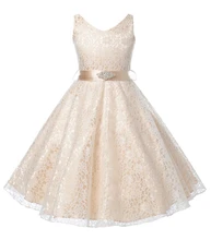 2017 New Kids Wedding Bridesmaid Girl font b Dresses b font Summer Sleeveless Princess Lace font