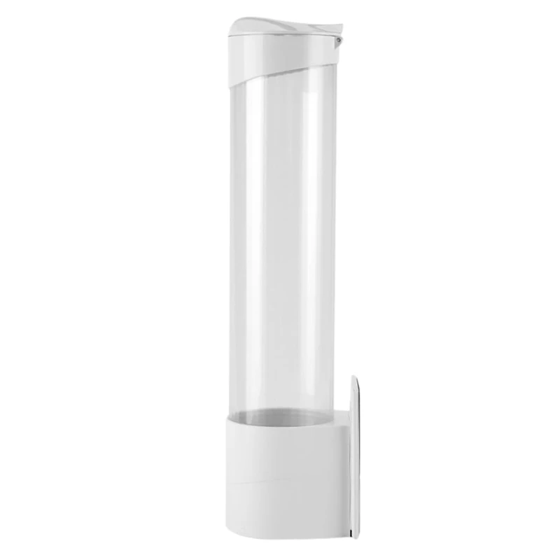 Диспенсер автоматически для удаления капель Одноразовая чашка пластмассовая чашка бумажный стаканчик для хранения пыли - Цвет: White