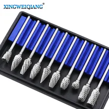 10 шт. 1/" хвостовик карбида вольфрама фреза роторный brocas com escareador hss Стальной Конусный сверло набор алмазное сверло 3x6 мм
