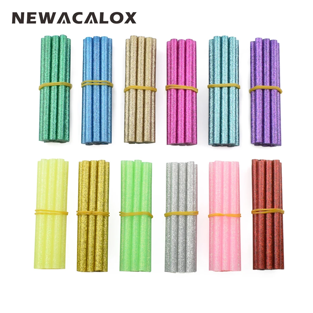 Newacalox 120 шт./лот Цветной термоплавкий Клей-карандаш стержень 7 мм для Пистолеты для склеивания высокой вязкостью клей ручка DIY Книги по
