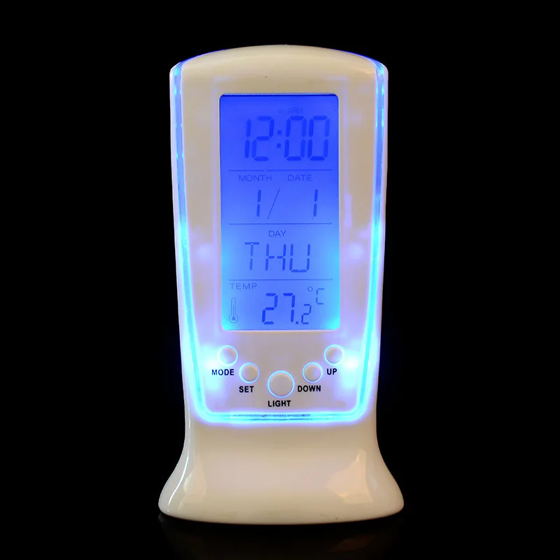 Electronic alarm clock home Korean clock with music display temperature