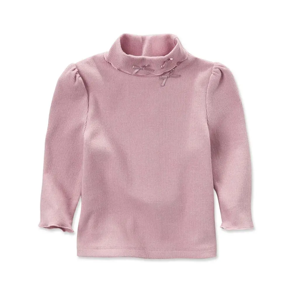 DB3643 dave bella/Новая Осенняя белая эксклюзивная футболка для маленьких девочек Одежда для младенцев Милая футболка для девочек детские футболки, топы для девочек - Цвет: dark pink