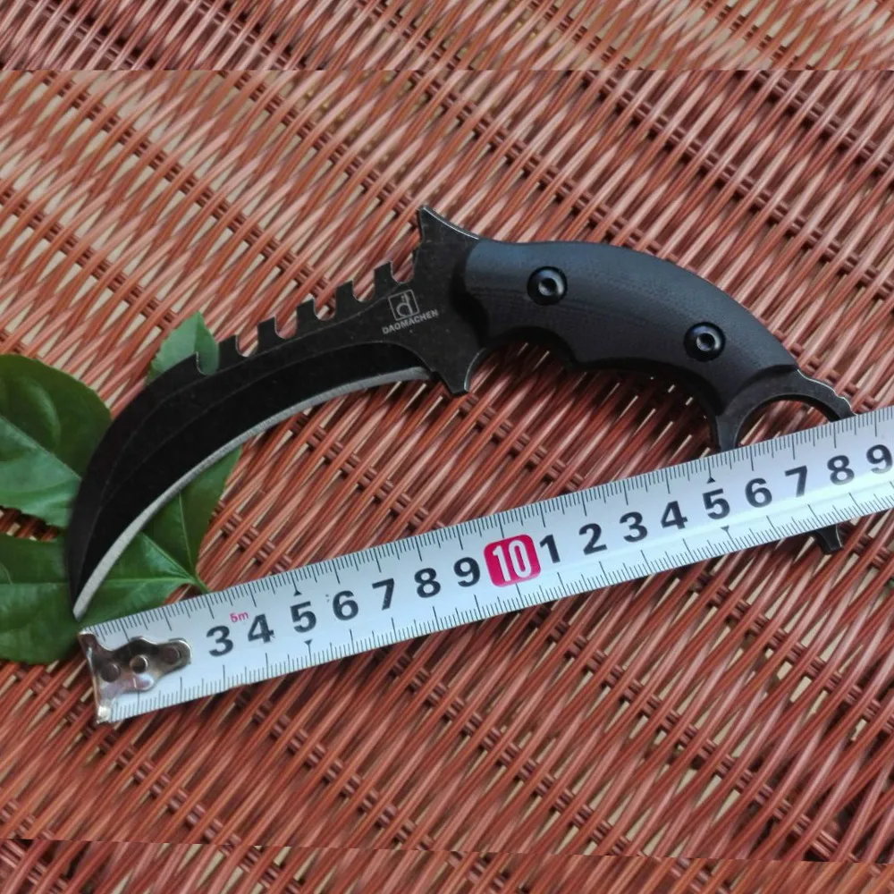 Тактический нож Karambit для кемпинга, выживания, охотничьи ножи, многофункциональные инструменты, D2 лезвие, охотничьи ножи в подарок