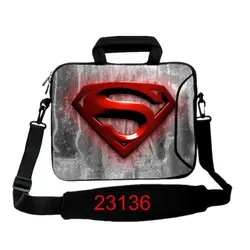 10 12 "13" 14 "15" 17.3 "Портативный Супермен Планшеты ПК, сумку для ноутбука Тетрадь чехол рукав плечевой ремень, ручка, внешний карман