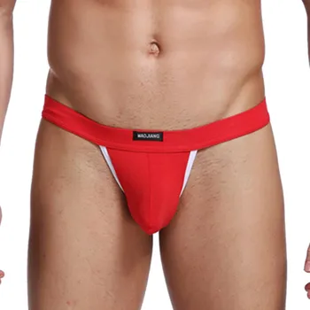 

Hot Sexy Mens Jockstrap Underwear Pouch Thong Bikinis Cotton G-string Underpants The New Size S M L