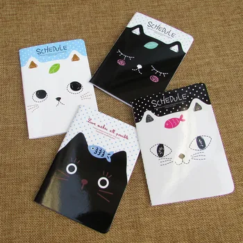 

10 pcs/lot Cute Cat Girl Notebook Kawaii Cartoon Lined Paper Exercise Nook Stationery School Supplies Gift Free shipping 1413