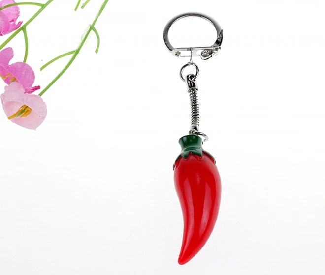Брелок для ключей в виде красного перца 10 шт. A265|ring for keys|keychain ringsilver keychain |