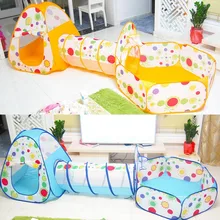 3 в 1 складная палатка-бассейн всплывающий ползающий туннель из труб огромная игра игрушечные палатки мяч бассейн Дети Детские игрушки палатки один набор