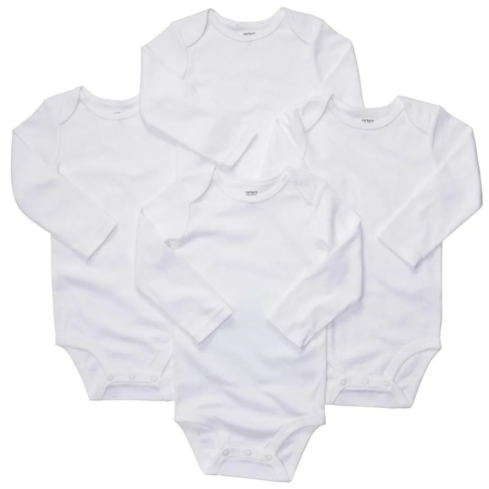 L4 005,Original,Babies Bodysuit Set,4 Piece per Pack,Pure White,Classic ...