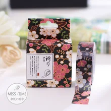 Японский стиль Цветочная рисовая бумага лента мочалка маскирующая лента наклейка DIY клейкая лента для скрапбукинга