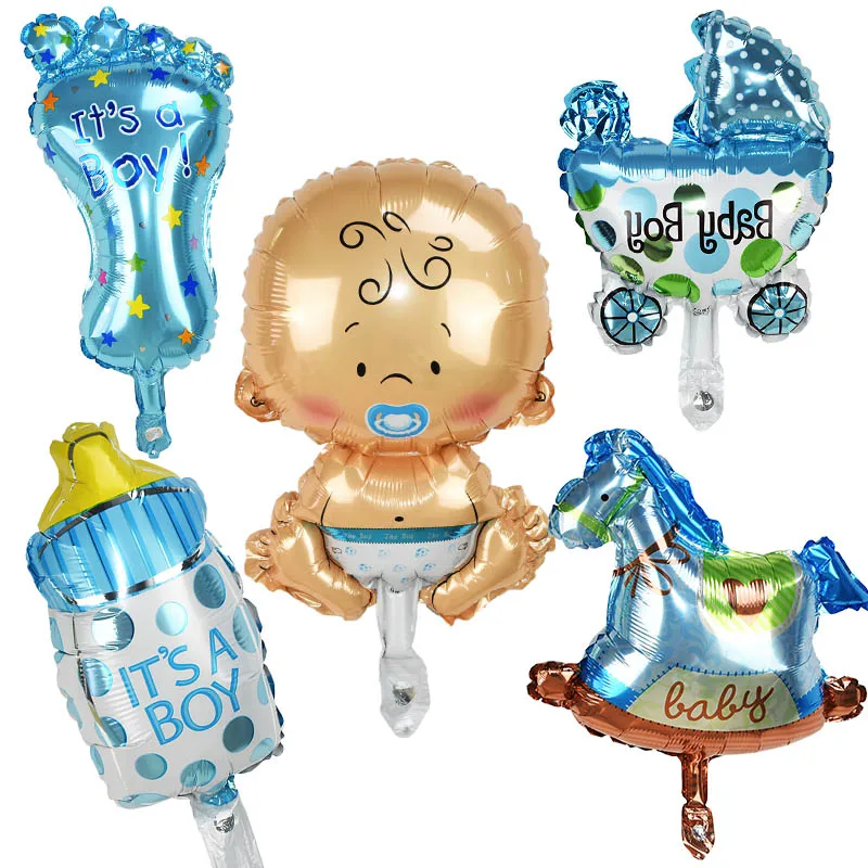 5 шт./компл. для мальчиков и девочек, Фольга воздушные шары мультфильм воздушные шары с гелием для детей День рождения Baby Shower украшения DIY/воздушные шары игрушки Supplies7 - Цвет: Boy