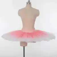 เด็กและผู้ใหญ่บัลเล่ต์เต้นรำครึ่ง Tutu 7 ชั้นแข็ง Tulle เต้นรำกระโปรง Tutu Ballerina Dance เครื่องแต่งกายแสดง L0005