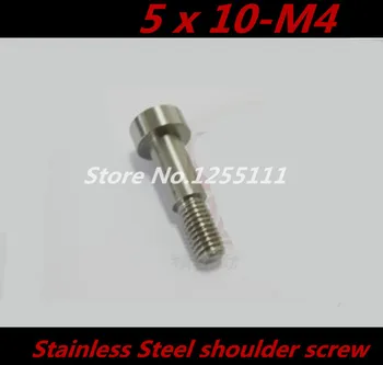 

10pcs/lot M4 Threaded 5 x 10mm Stainless Steel Hexagon Socket Head Shoulder Screw Bolt