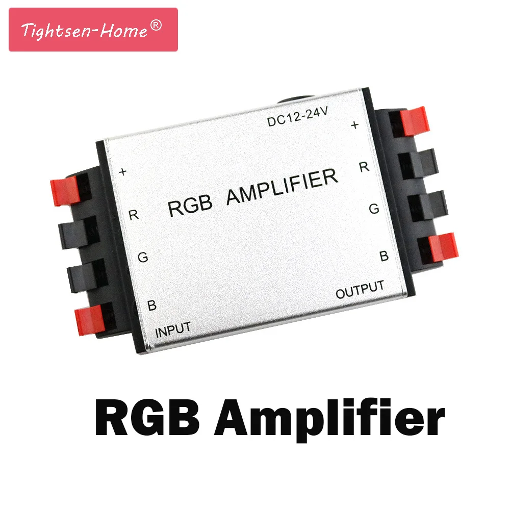LED RGB Amplifier DC12-24V 3 Channel Output Power Repeater Console Aluminum Controller for SMD 5050 3528 rgb Light Strip 1pc | Лампы и