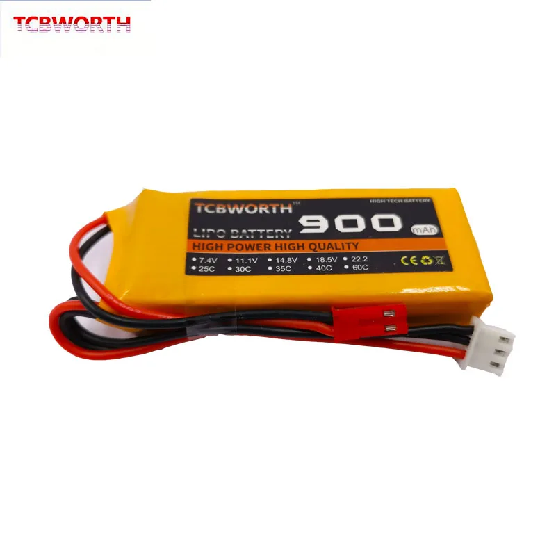 2 шт. батарея 2S 7,4 V 900mAh 25C 35C40C RC Lipo батарея 2S для RC вертолета самолета автомобиля лодки квадрокоптера батарея LiPo 7,4 V RC игрушка