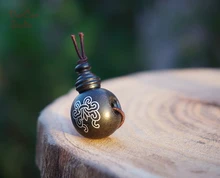 Natural Black Sandalwood Ebony Guru Bead Silver Inlay Charms Mala Beads Japa Bracelet Jewellry Findings DIY Accessories