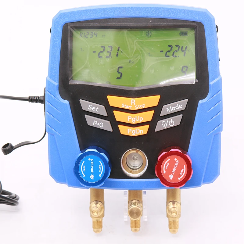 

HS-350A Digital Refrigerant Pressure Gauge Manometer Automobile Air Condition Charging Scale Recycling Tool Machine Manifolds