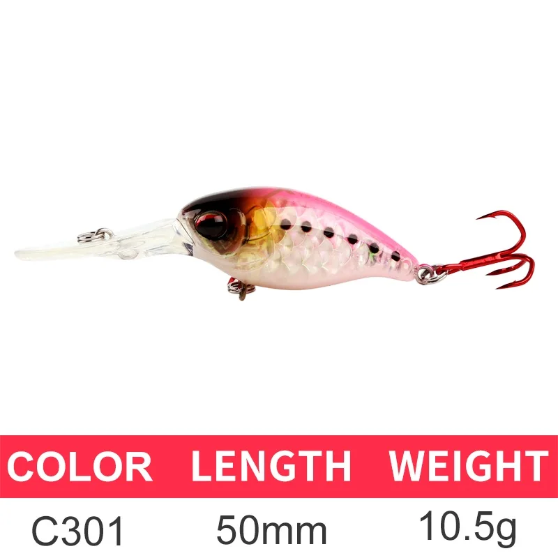 XTS Crankbaits Crank Bait Гольян рыболовные приманки плавающий Topwater воблеры 5 см 10,5 г твердая приманка искусственная Jerkbait 3507 - Цвет: C301