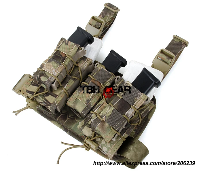 

TMC Hight Hang Mag Pouch and Drop Leg Magazine Panel Platform Set In Kryptek Mandrake+Free shipping(SKU12050305)