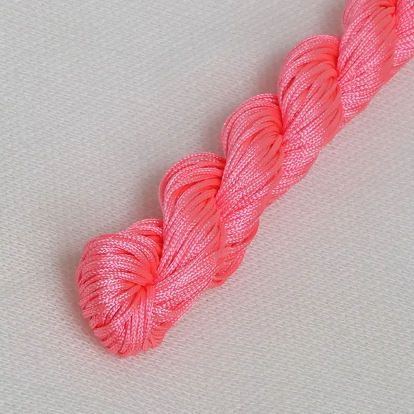 24 м китайский узел Макраме Веревка проволочный Корд с резьбой для DIY ожерелье браслет плетеная веревка многоцветная на выбор - Цвет: Peach