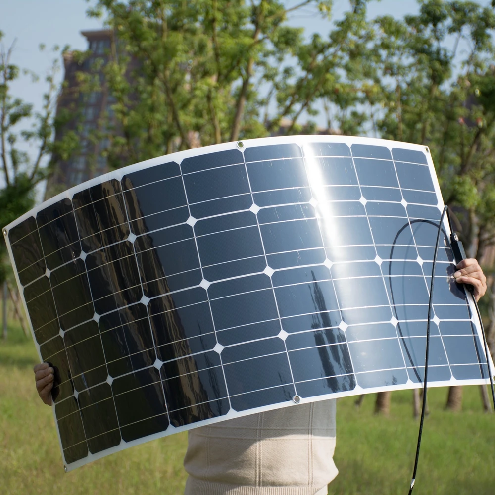 

WORKSTAR High Efficiency 100W Flexible Solar Charger Module Solar Panel for 12v battery/yacht/RV/car/boat Solar Power System