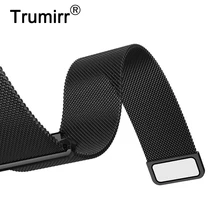 Миланская петля ремешок 16 мм 18 мм 20 мм 22 мм 23 мм 24 мм универсальный ремешок для часов из Нержавеющей Стали Быстросъемный браслет с магнитной застежкой ремень