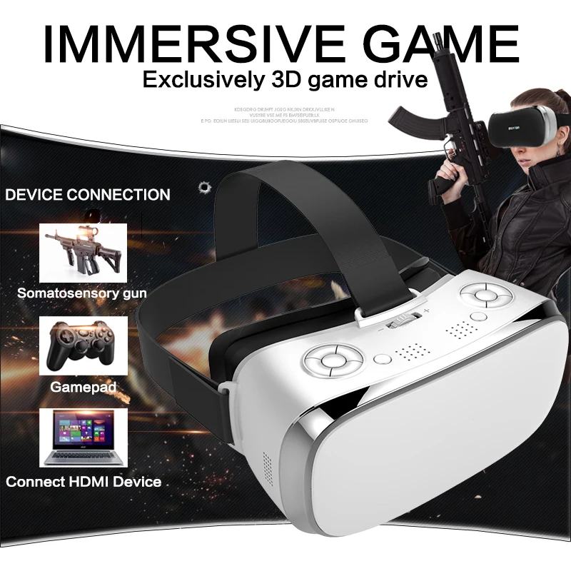 VR All In One Glasses RK3288 Quad core 2G RAM 16G ROM 5.5 inch FHD 1080P Display WIFI 3D Glasses Vi