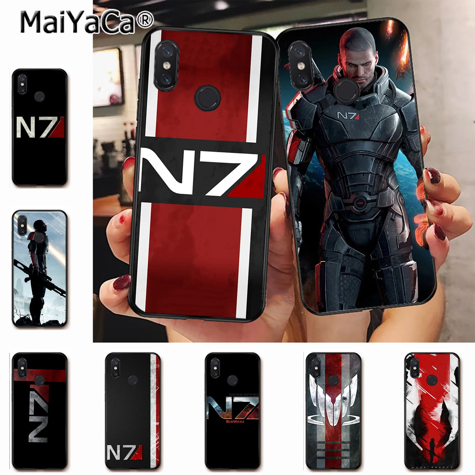 

MaiYaCa N7 Mass Effect New Arrival Phone Ultrathin Case for xiaomi redmi 5plus note5 note3 mi 8se 6 cover coque