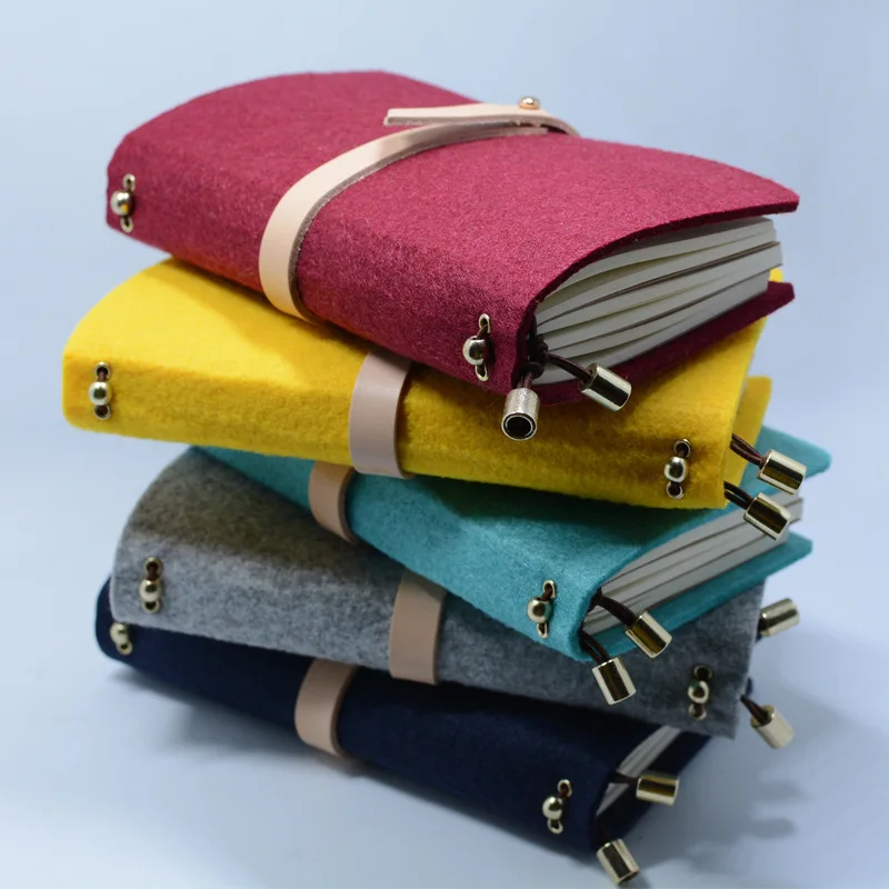 

17.2*10cm Felt Cover Notebook Stationery Notepad Diary Bullet Journal Agenda Sketchbook planner Wholesale drop shipping