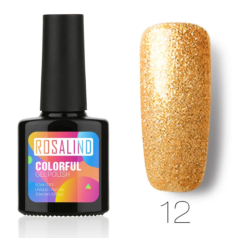 Glass 12 ROSALIND лак для ногтей для полиуф светодиодный лак для нейл-арта 10 мл Горячая гель лак для ногтей Лаки - Цвет: Glass 12