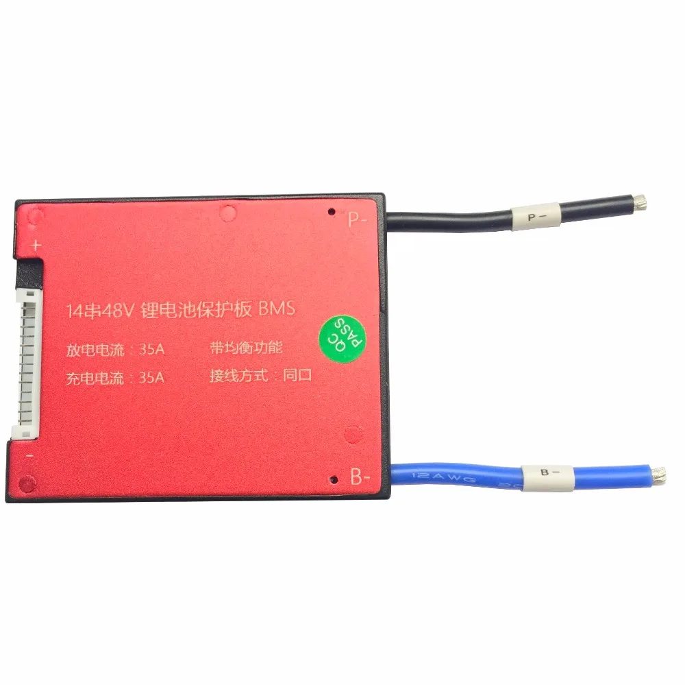 

1pc/lot 14S 51.8V 45A BMS PCB PCM for ebike electric bicycle 18650 Li-ion LIPO battery same port with balance function