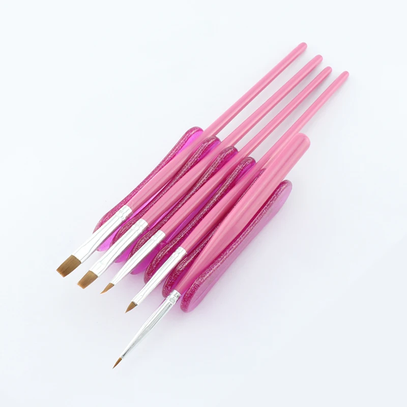 10pcs 5 Grids Acrylic UV Gel Brush Rest Nail Brush Holder Nail Brushes