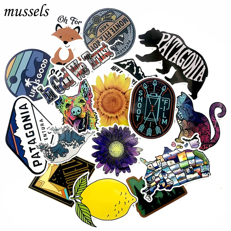 

17Pcs Outdoor Fashion Travel Stickers For Laptop Skateboard Guitar DIY Decorative Furniture Motorcycle Graffiti Stickers
