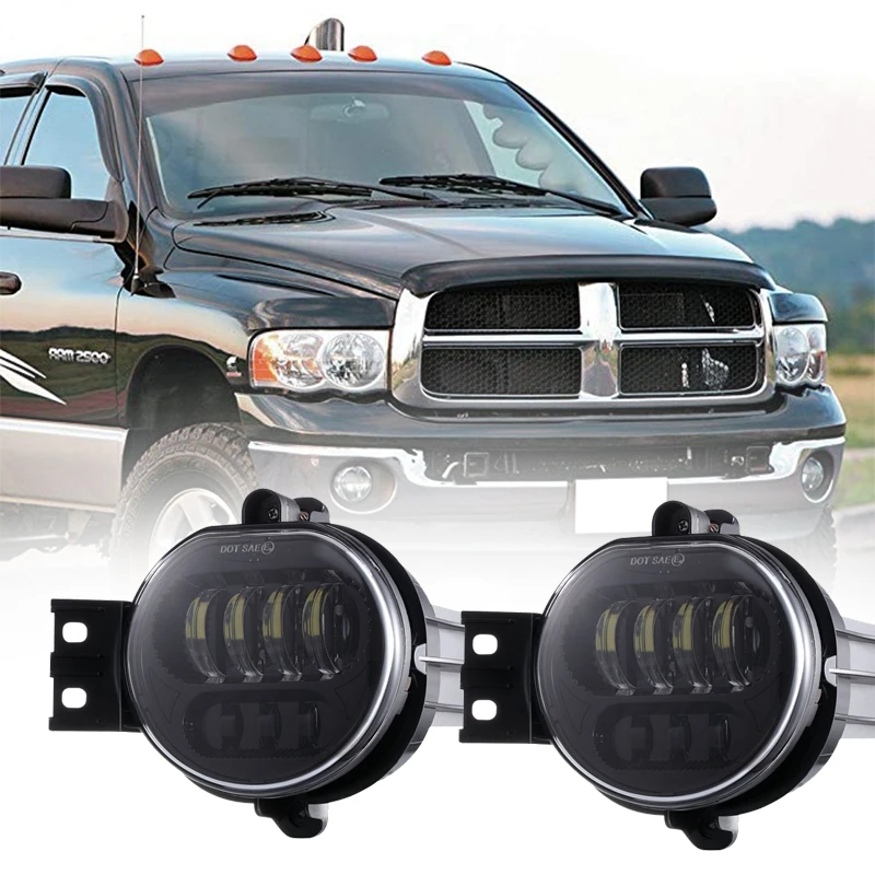 chrome 63w led fog light for dodge ram 1500 2002 2008 for 2003 dodge ram led lights