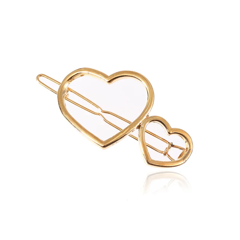 1 шт заколки для девочек Размеры в виде сдвоенного сердца блестящие волосы клипы G0507