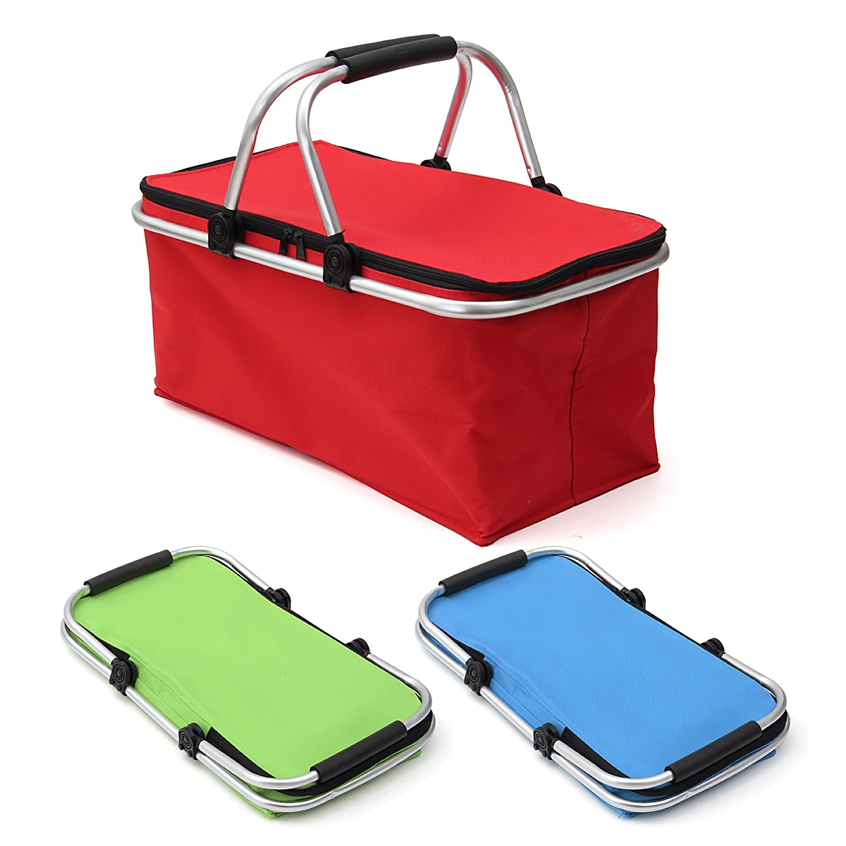Picnic Baskets Folding Outdoor Camping Cooler Insulated 600D Oxford